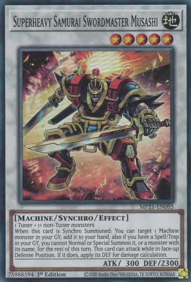Superheavy Samurai Swordmaster Musashi [MP21-EN095] Super Rare Yu-Gi-Oh!
