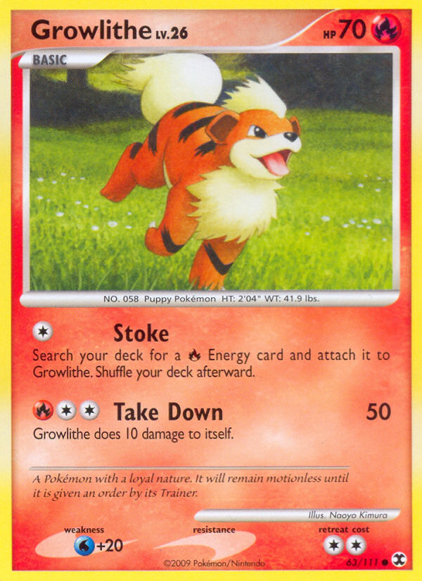 Growlithe (63/111) [Platinum: Rising Rivals] Pokémon