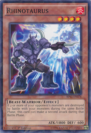 Rhinotaurus [BP03-EN076] Shatterfoil Rare Yu-Gi-Oh!