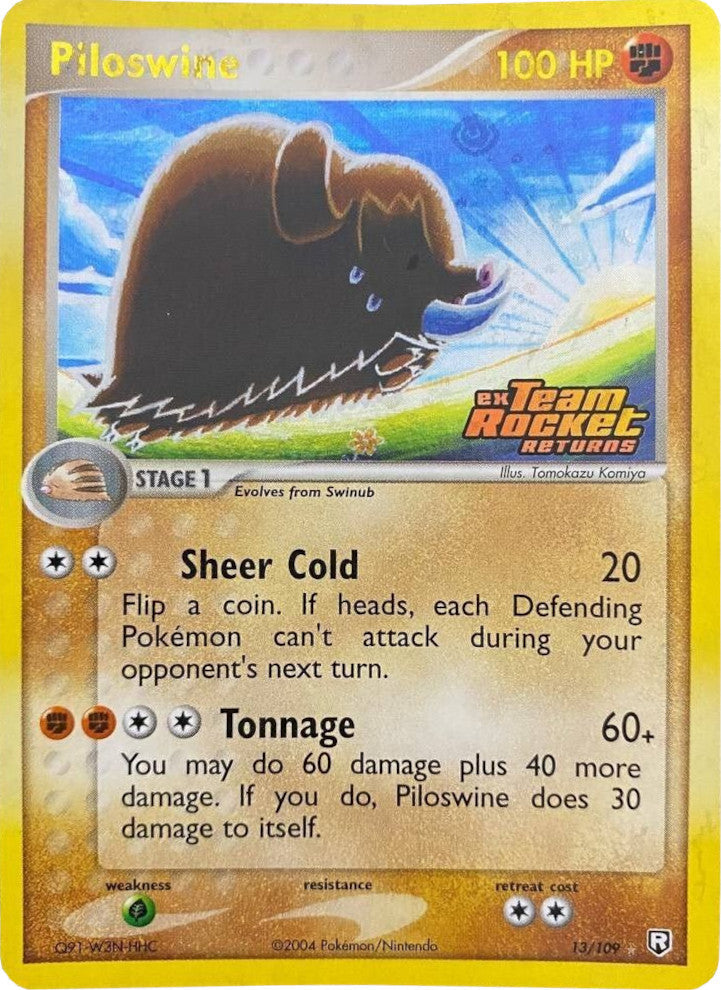 Piloswine (13/109) (Stamped) [EX: Team Rocket Returns] Pokémon