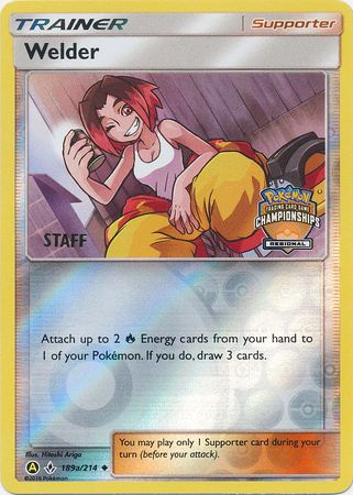 Welder (189a/214) (Regional Championship Promo Staff) [Sun & Moon: Unbroken Bonds] Pokémon