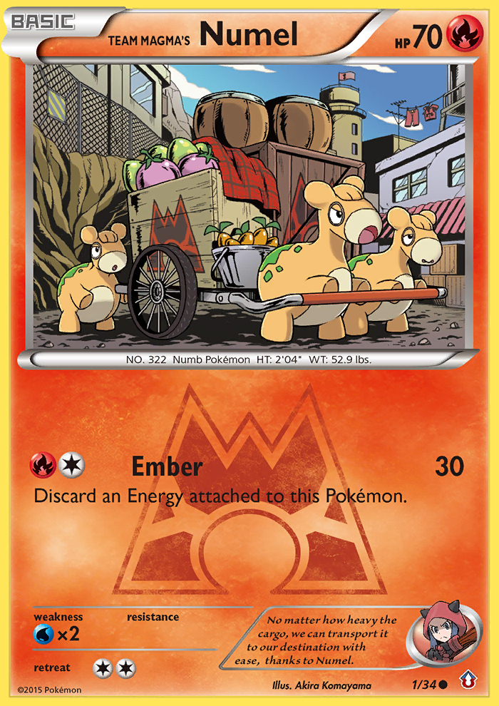 Team Magma's Numel (1/34) [XY: Double Crisis] Pokémon