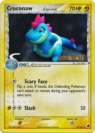 Croconaw (27/101) (Delta Species) (Stamped) [EX: Dragon Frontiers] Pokémon