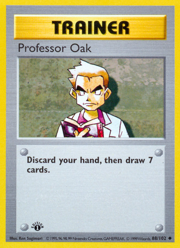 Professor Oak (88/102) (Shadowless) [Base Set 1st Edition] Pokémon