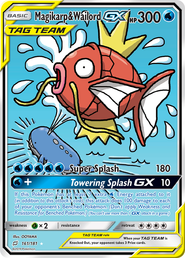 Magikarp & Wailord GX (161/181) [Sun & Moon: Team Up] Pokémon