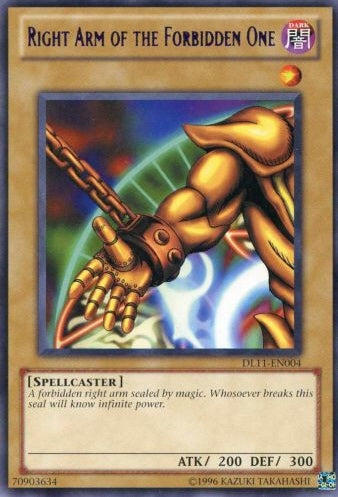 Right Arm of the Forbidden One (Purple) [DL11-EN004] Rare Yu-Gi-Oh!
