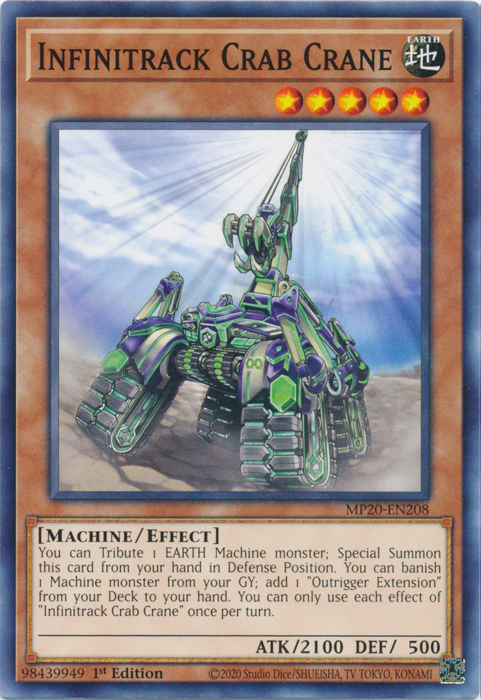 Infinitrack Crab Crane [MP20-EN208] Common Yu-Gi-Oh!