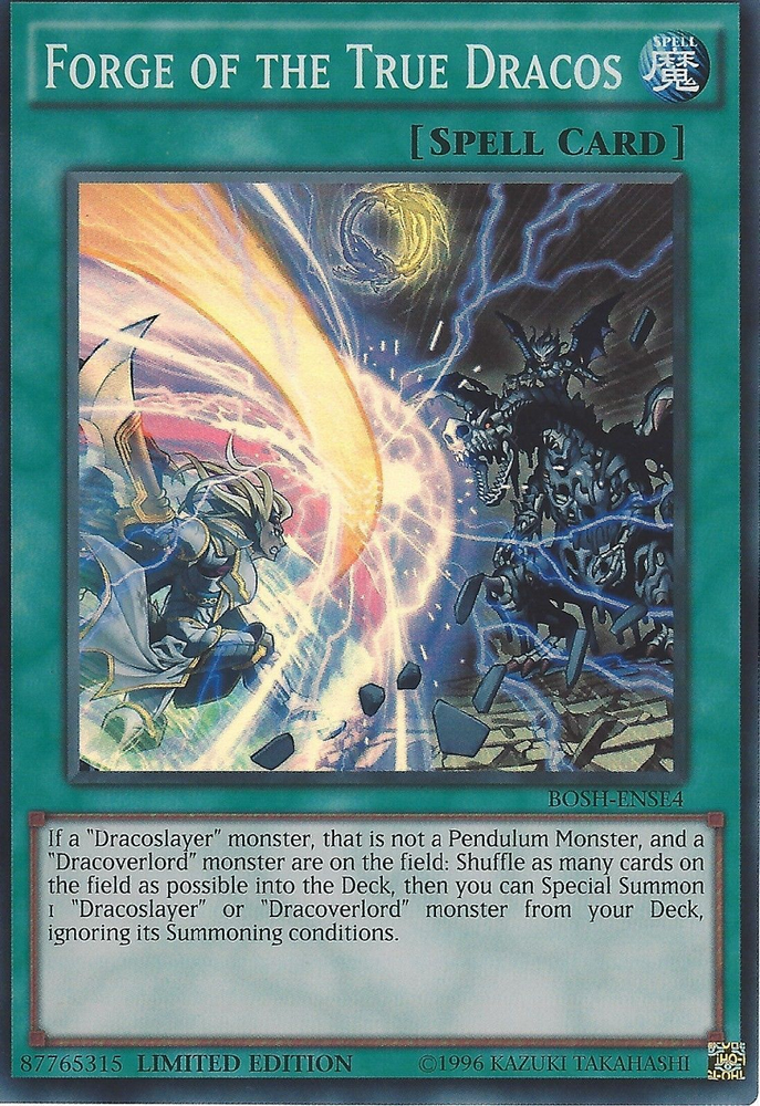 Forge of the True Dracos [BOSH-ENSE4] Super Rare Yu-Gi-Oh!