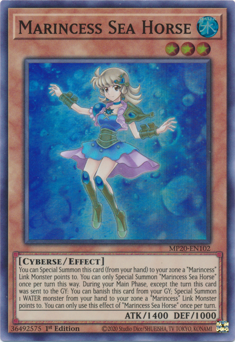 Marincess Sea Horse [MP20-EN102] Super Rare Yu-Gi-Oh!