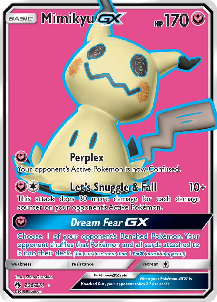 Mimikyu GX (206/214) [Sun & Moon: Lost Thunder] Pokémon