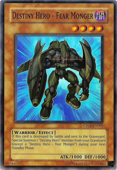Destiny Hero - Fear Monger [CP06-EN002] Super Rare Yu-Gi-Oh!