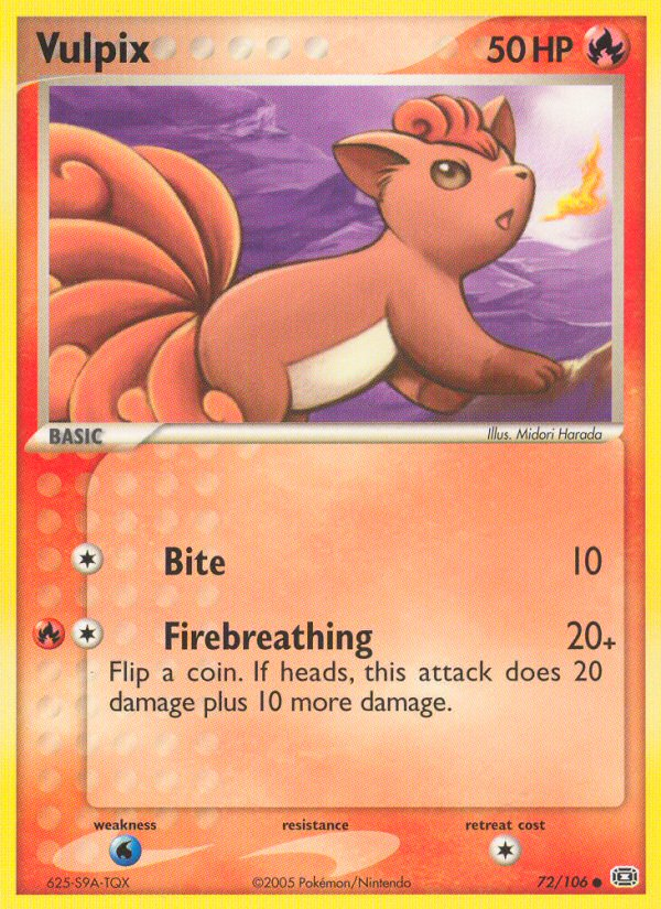 Vulpix (72/106) [EX: Emerald] Pokémon