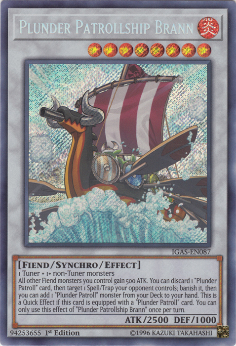 Plunder Patrollship Brann [IGAS-EN087] Secret Rare Yu-Gi-Oh!