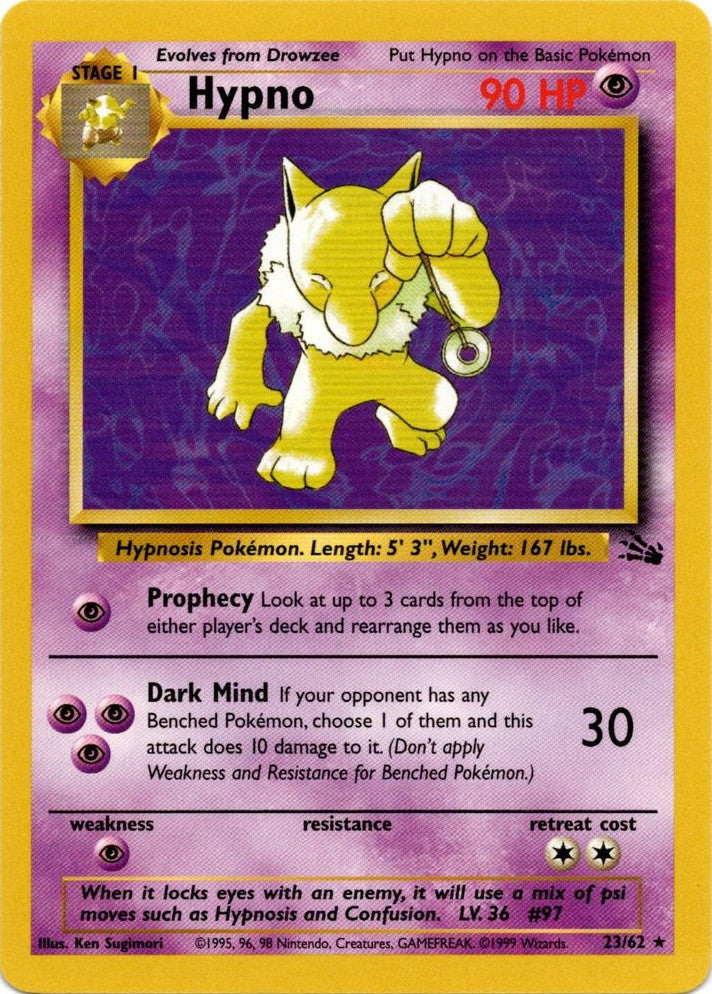 Hypno (23/62) [Fossil Unlimited] Pokémon