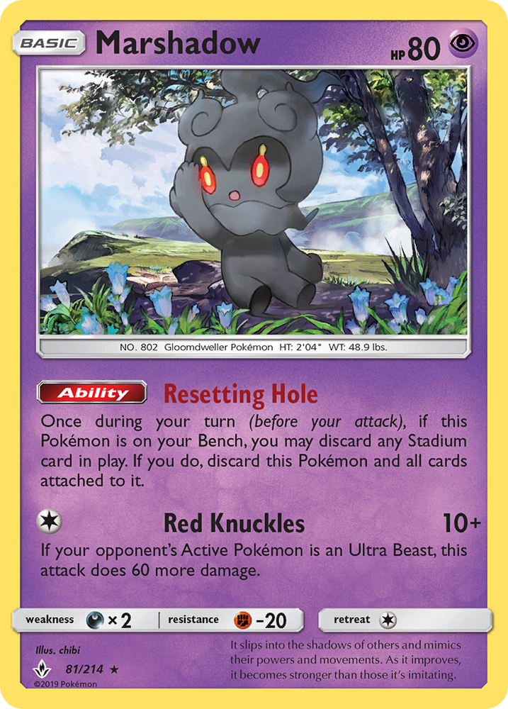Marshadow (81/214) [Sun & Moon: Unbroken Bonds] Pokémon