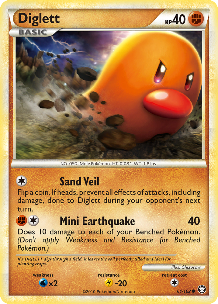 Diglett (61/102) [HeartGold & SoulSilver: Triumphant] Pokémon