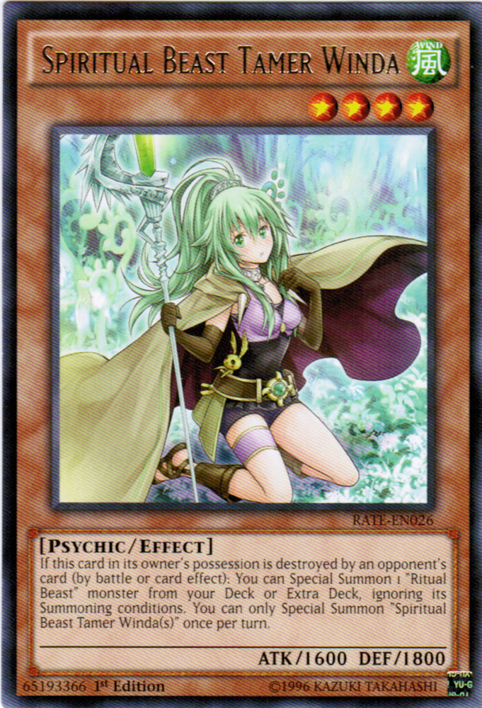 Spiritual Beast Tamer Winda [RATE-EN026] Rare Yu-Gi-Oh!