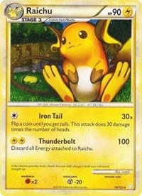 Raichu (10/123) (Cracked Ice Holo) [HeartGold & SoulSilver: Base Set] Pokémon