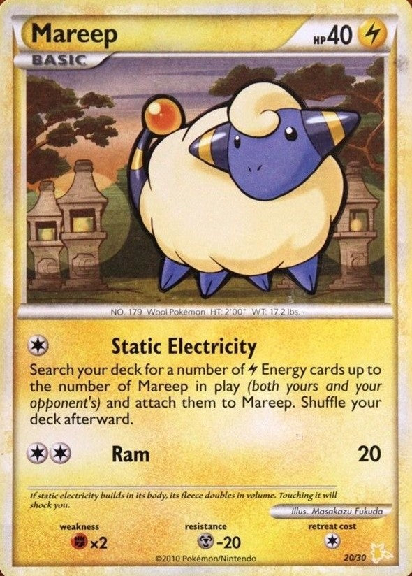 Mareep (20/30) [HeartGold & SoulSilver: Trainer Kit - Raichu] Pokémon