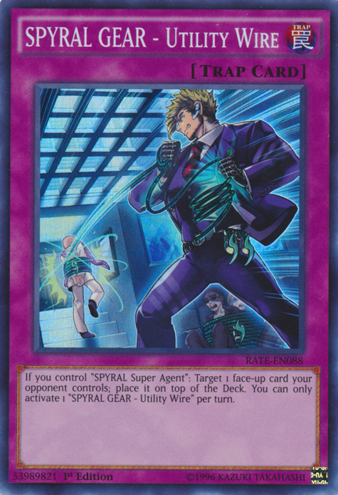 SPYRAL GEAR - Utility Wire [RATE-EN088] Super Rare Yu-Gi-Oh!