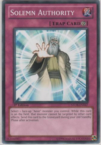 Solemn Authority [STOR-EN067] Common Yu-Gi-Oh!