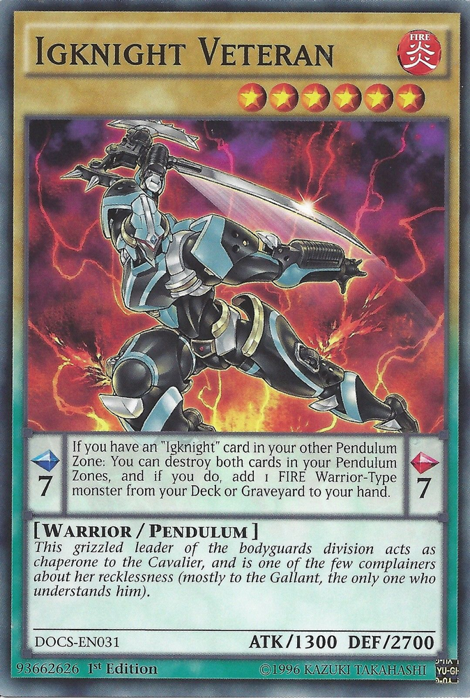 Igknight Veteran [DOCS-EN031] Common - Yugioh Cards For Your TCG Needs!