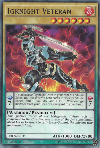 Igknight Veteran [DOCS-EN031] Common - Yugioh Cards For Your TCG Needs!