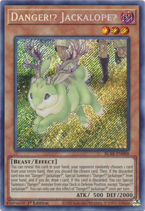 Danger!? Jackalope? [BLAR-EN088] Secret Rare Yu-Gi-Oh!