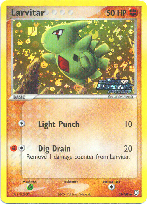 Larvitar (63/109) (Stamped) [EX: Team Rocket Returns] Pokémon