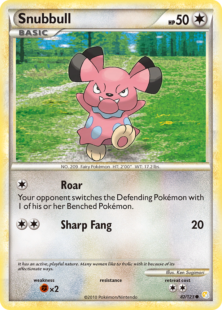 Snubbull (82/123) [HeartGold & SoulSilver: Base Set] Pokémon