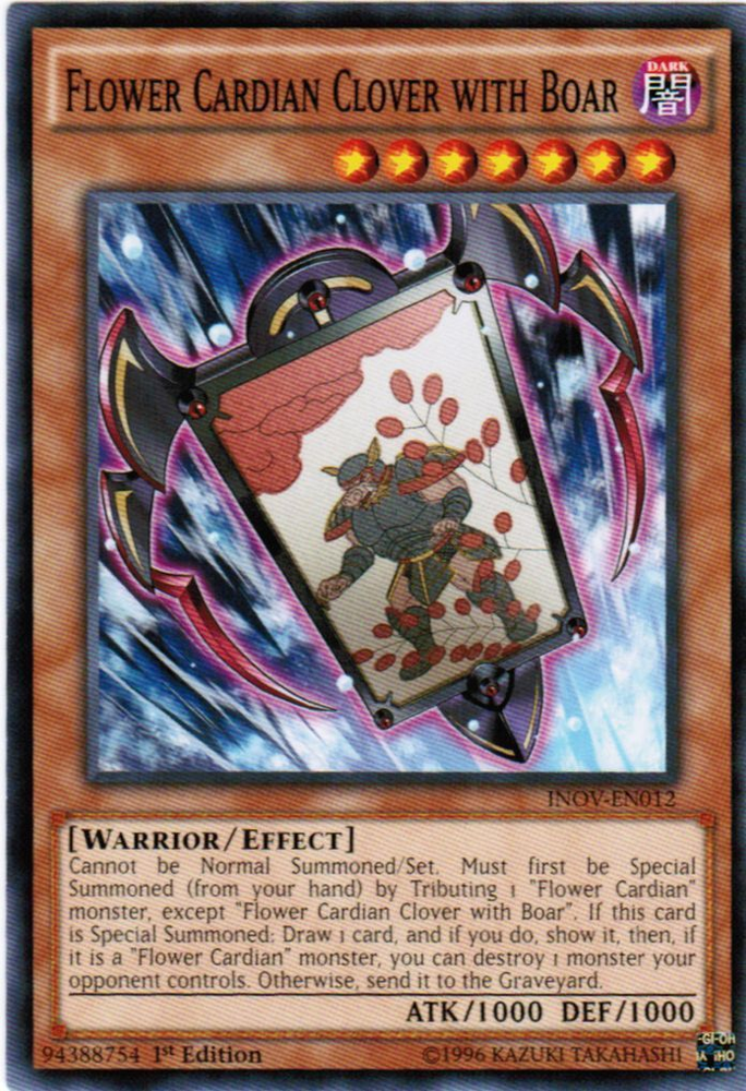 Flower Cardian Clover with Boar [INOV-EN012] Common Yu-Gi-Oh!
