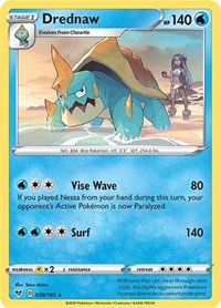 Drednaw (039/185) (Cracked Ice Holo) (Theme Deck Exclusive) [Sword & Shield: Vivid Voltage] Pokémon
