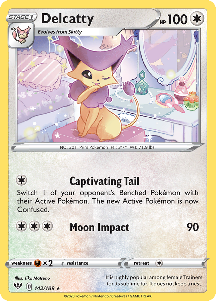 Delcatty (142/189) [Sword & Shield: Darkness Ablaze] Pokémon