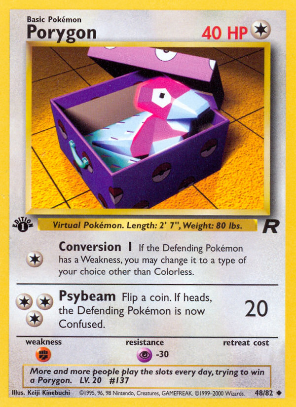 Porygon (48/82) [Team Rocket 1st Edition] Pokémon