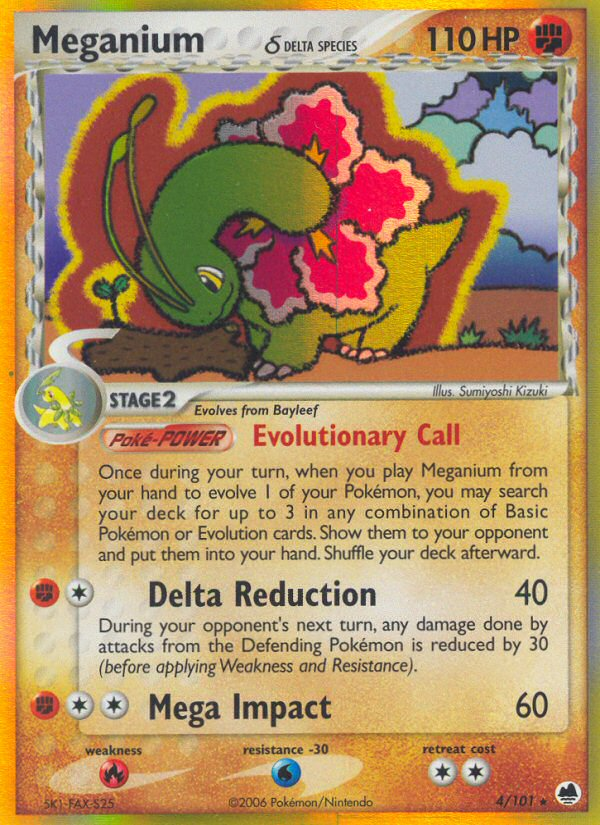Meganium (4/101) (Delta Species) [EX: Dragon Frontiers] Pokémon