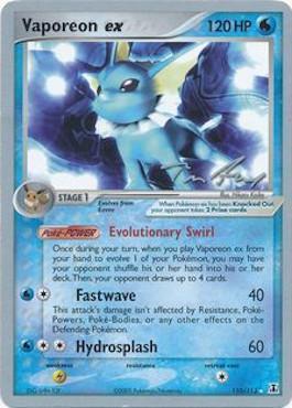 Vaporeon ex (110/113) (Legendary Ascent - Tom Roos) [World Championships 2007] Pokémon