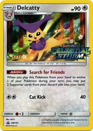 Delcatty (SM132) (Staff Prerelease Promo) [Sun & Moon: Black Star Promos] Pokémon