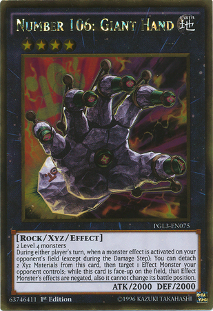Number 106: Giant Hand [PGL3-EN075] Gold Rare Yu-Gi-Oh!