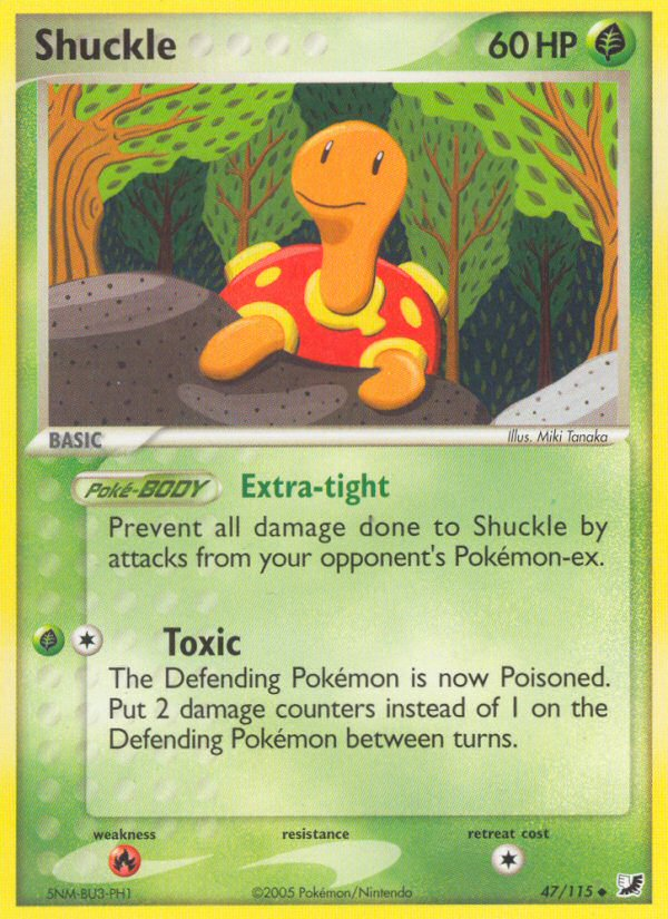 Shuckle (47/115) [EX: Unseen Forces] Pokémon