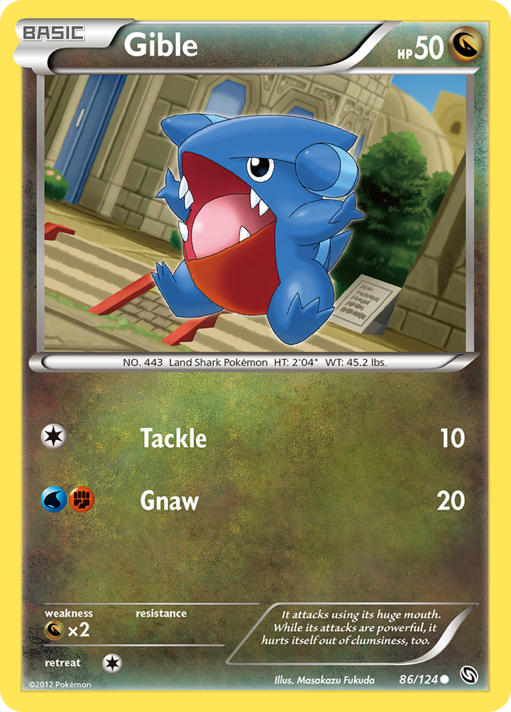 Gible (86/124) [Black & White: Dragons Exalted] Pokémon