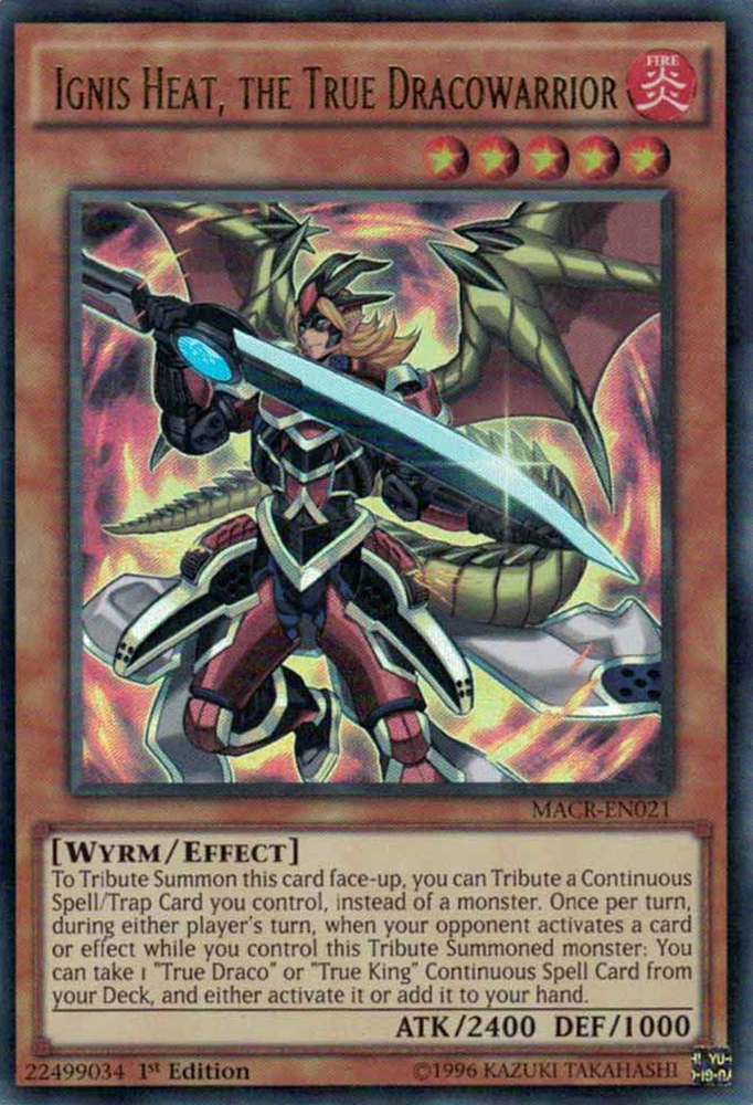 Ignis Heat, the True Dracowarrior [MACR-EN021] Ultra Rare Yu-Gi-Oh!