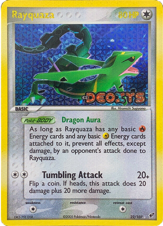 Rayquaza (22/107) (Stamped) [EX: Deoxys] Pokémon