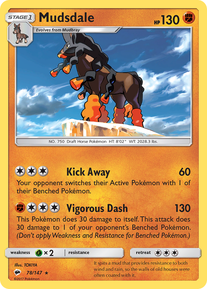 Mudsdale (78/147) [Sun & Moon: Burning Shadows] Pokémon