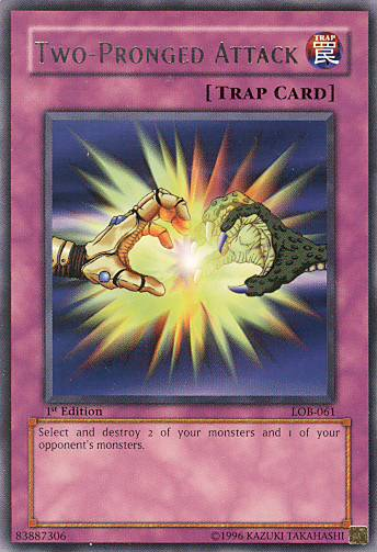 Two-Pronged Attack [LOB-061] Rare Yu-Gi-Oh!