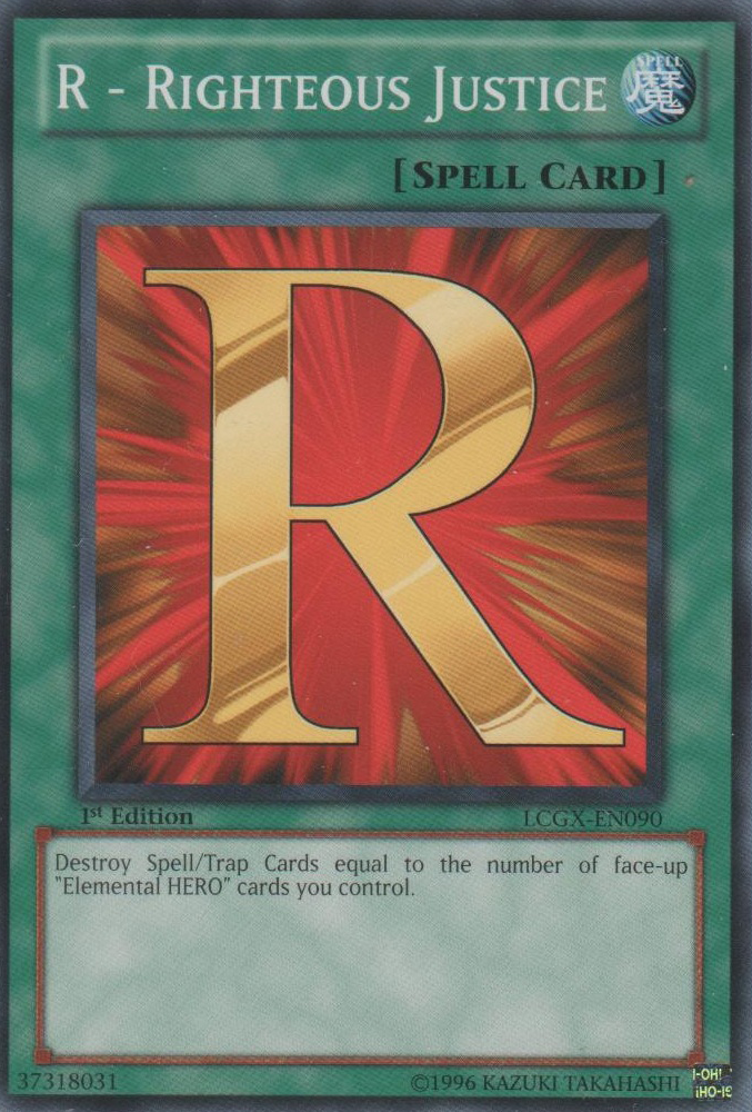 R - Righteous Justice [LCGX-EN090] Common Yu-Gi-Oh!