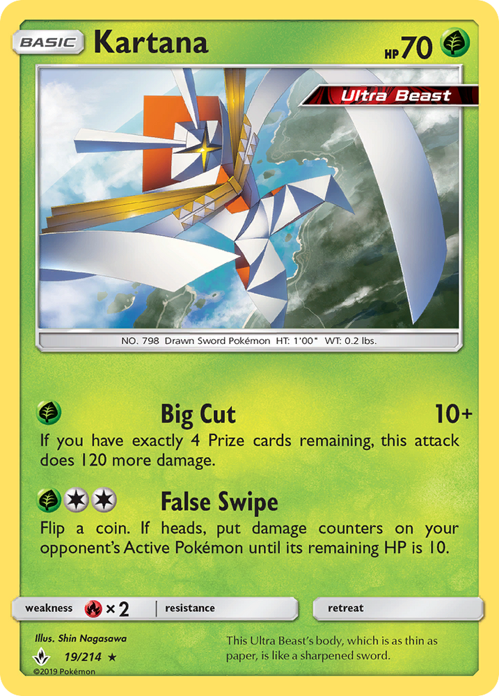Kartana (19/214) [Sun & Moon: Unbroken Bonds] Pokémon
