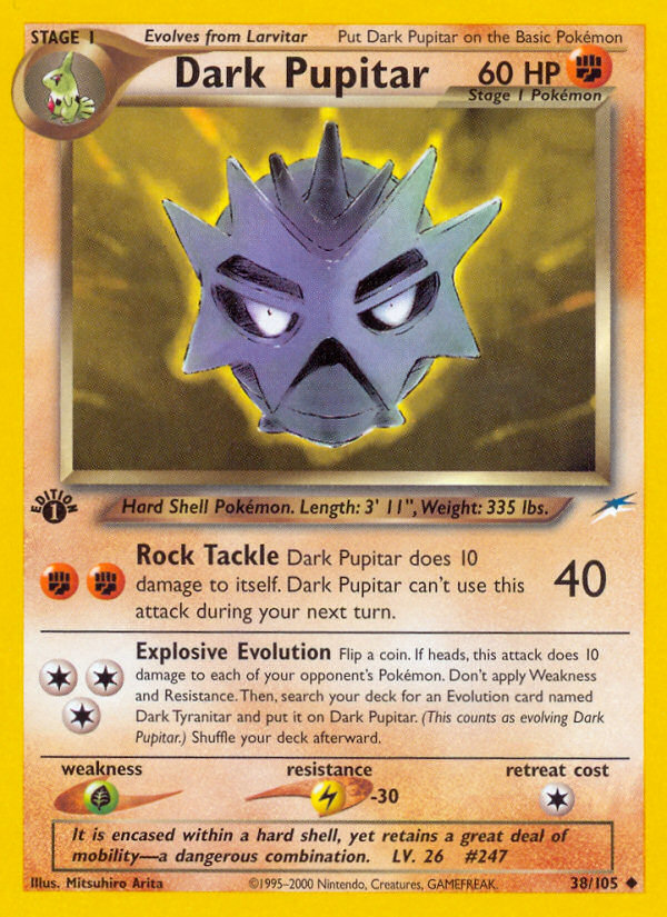 Dark Pupitar (38/105) [Neo Destiny 1st Edition] Pokémon