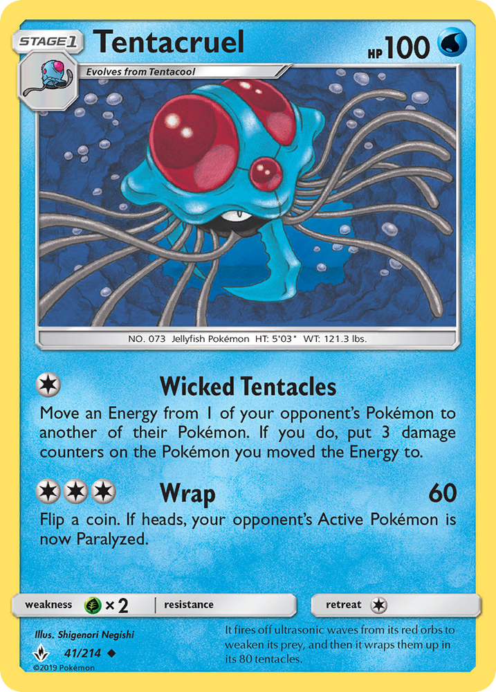 Tentacruel (41/214) [Sun & Moon: Unbroken Bonds] Pokémon