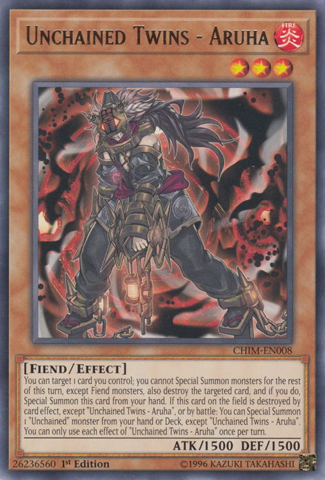 Unchained Twins - Aruha [CHIM-EN008] Rare Yu-Gi-Oh!