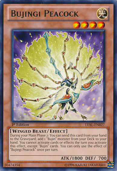 Bujingi Peacock [LVAL-EN027] Rare Yu-Gi-Oh!